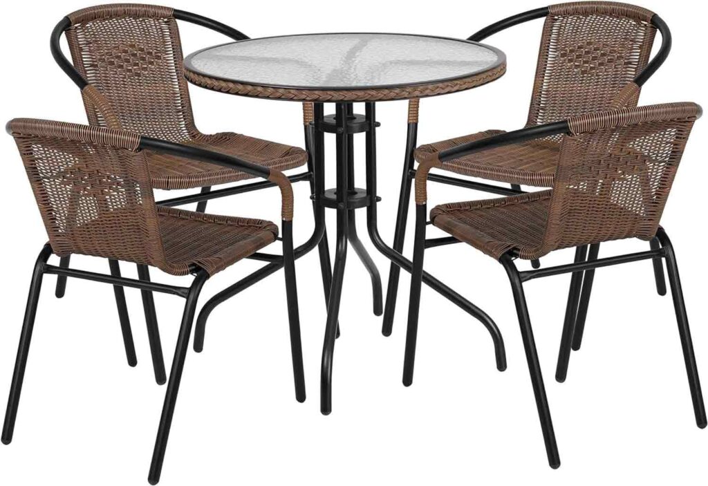 Glass dining table with chairs2