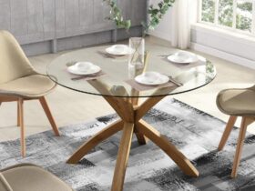 Wood circular dining table