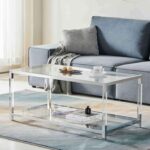 chrome glass coffee table