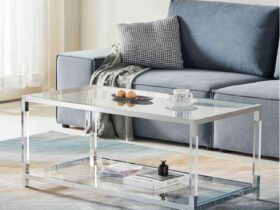 chrome glass coffee table