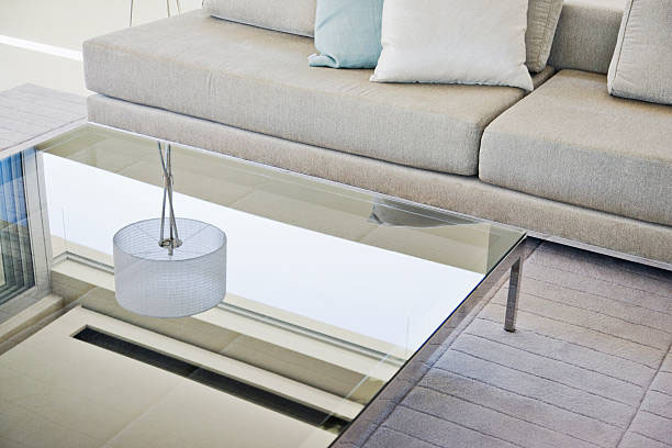 glass and oak coffee table 1