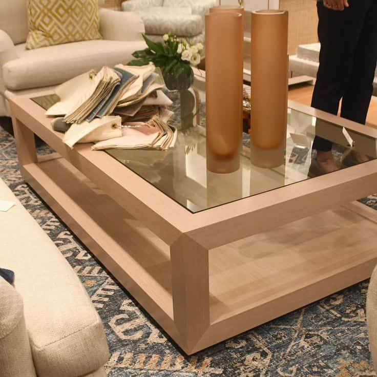 glass and oak coffee table 3