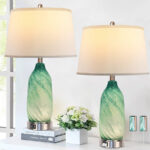 green glass table lamp uk