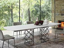 Metal and dining glass table