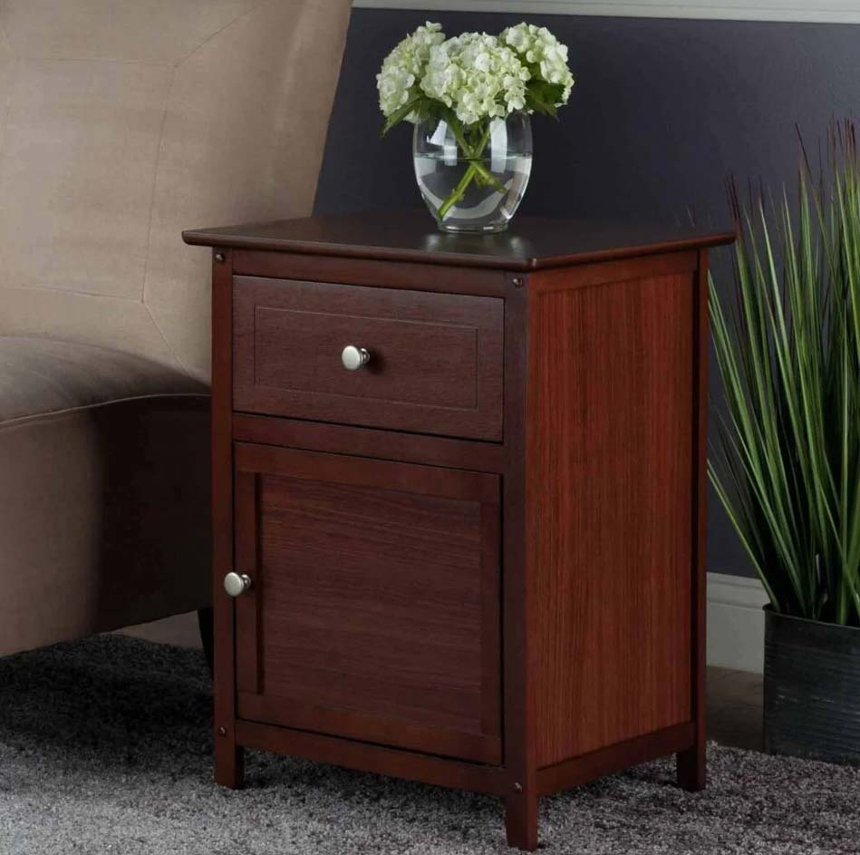 Bedside tables dark wood 1