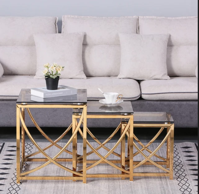 gold glass end table 2 1