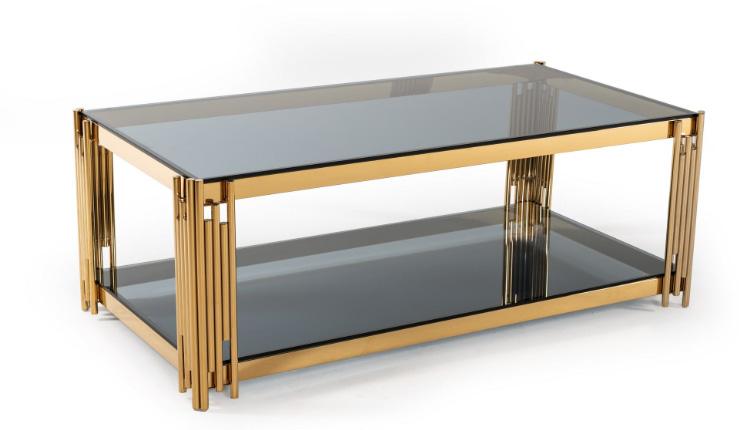 smoked glass coffee table 1