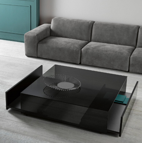 smoked glass coffee table