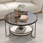 small round glass coffee table2